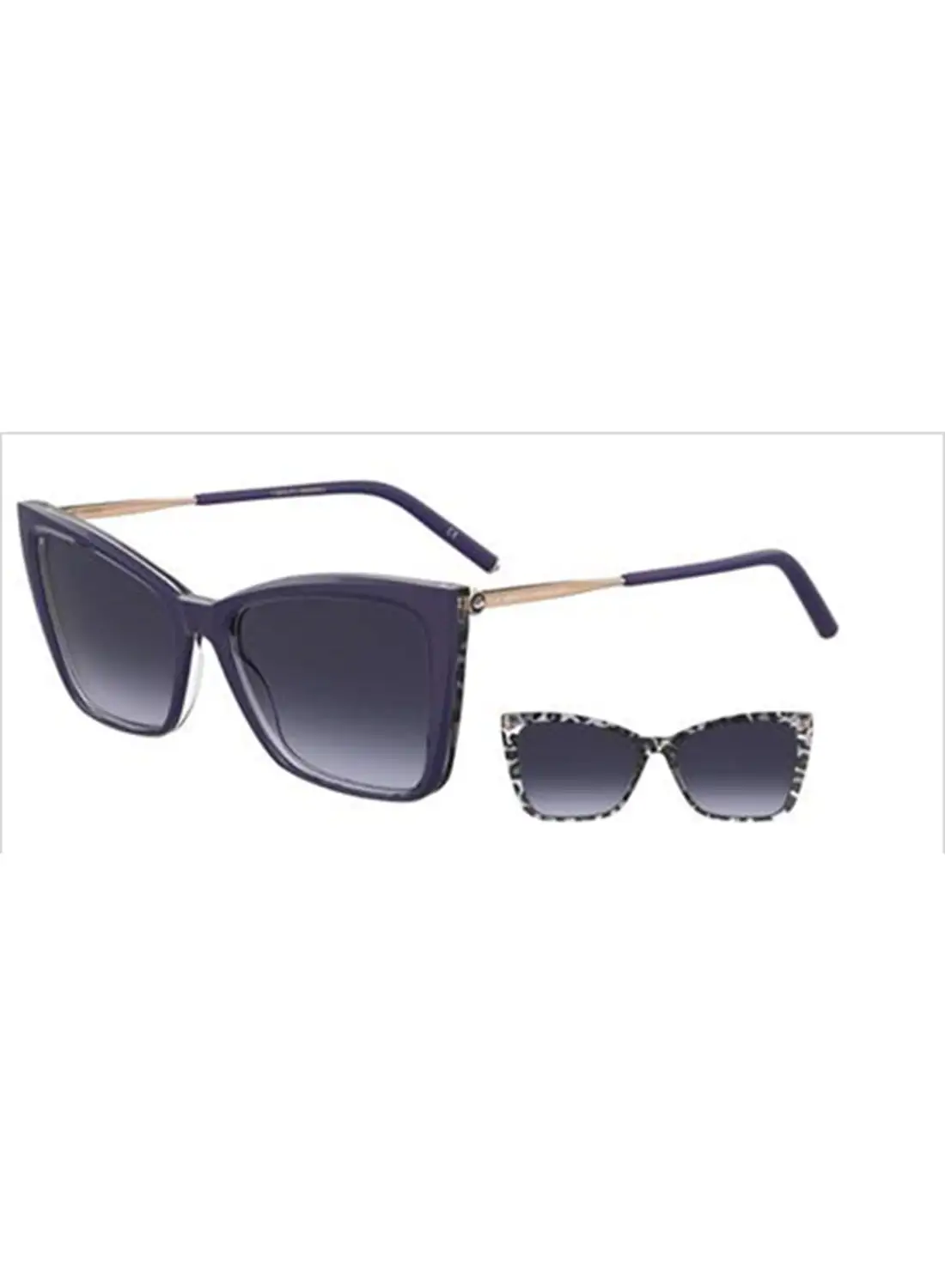 CAROLINA HERRERA Women's UV Protection Rectangular Sunglasses - Her 0180/S Blue 17 - Lens Size: 45.3 Mm