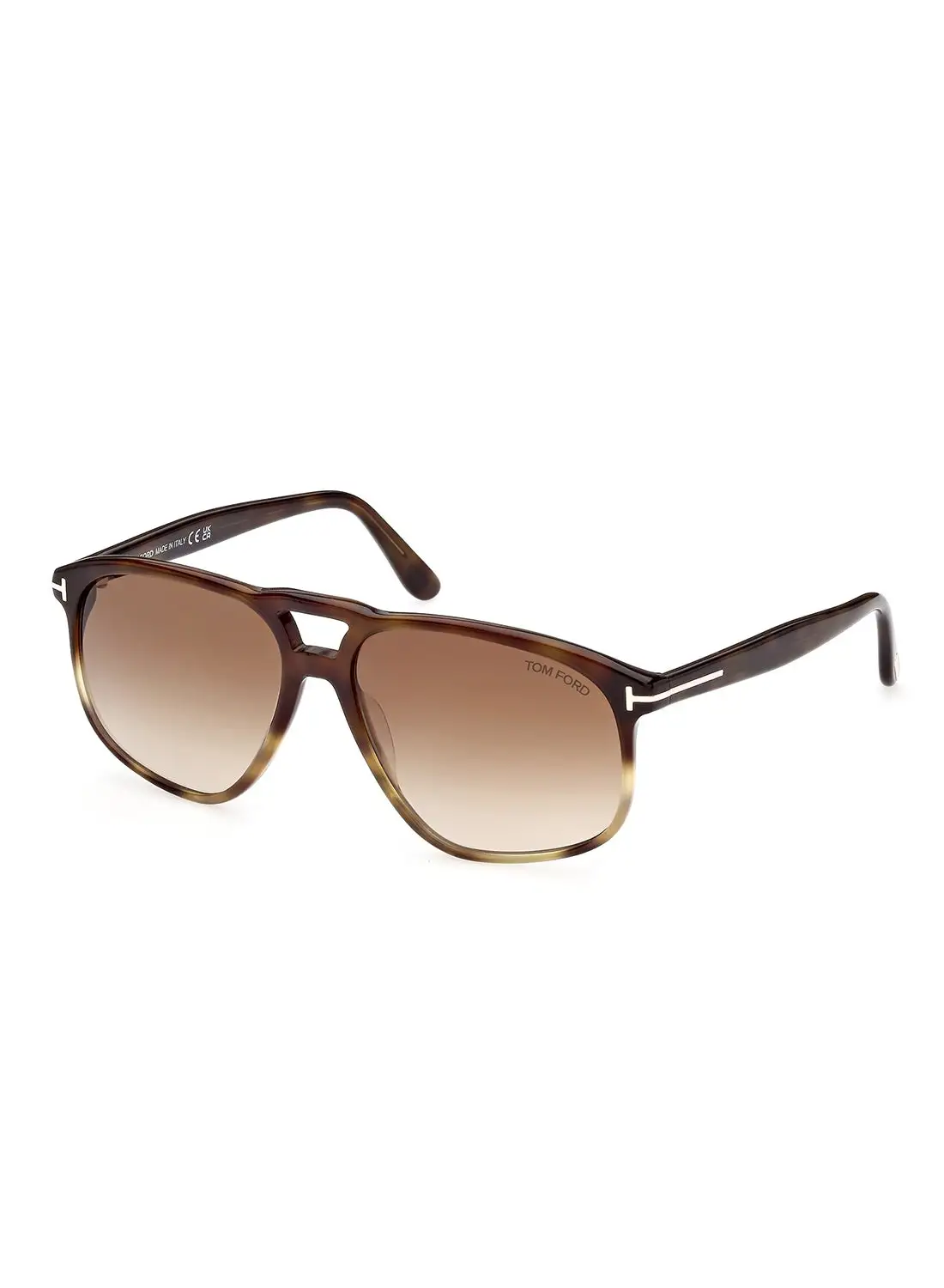 TOM FORD Men's UV Protection Navigator Sunglasses - FT100056F58 - Lens Size: 58 Mm