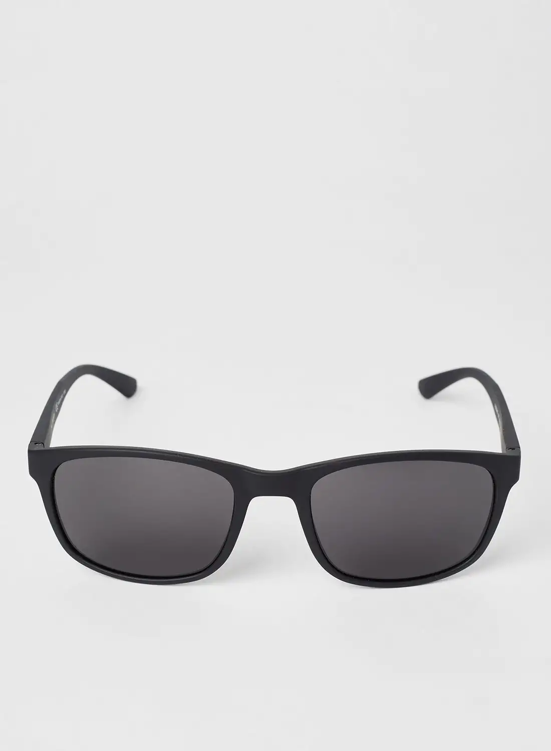 نظارة شمسية كالفين كلاين بإطار مستطيل كامل الحواف للرجال - مقاس العدسة: 56 مم