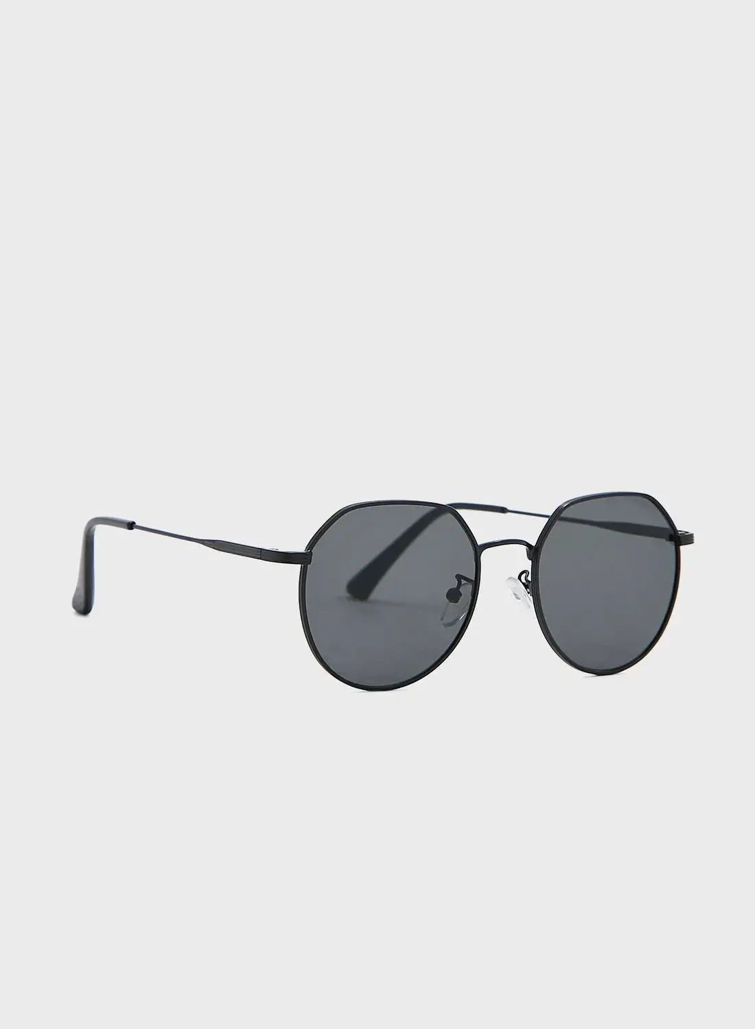 Seventy Five Casual Round Angular Len Sunglasses