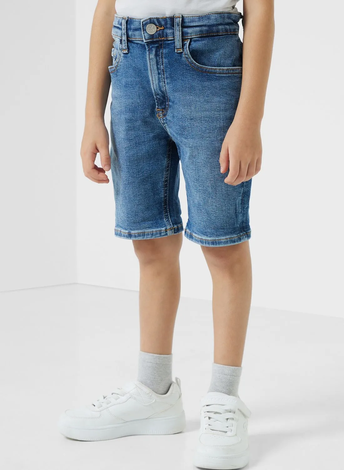 Calvin Klein Jeans Youth Relaxed Fit Denim Shorts