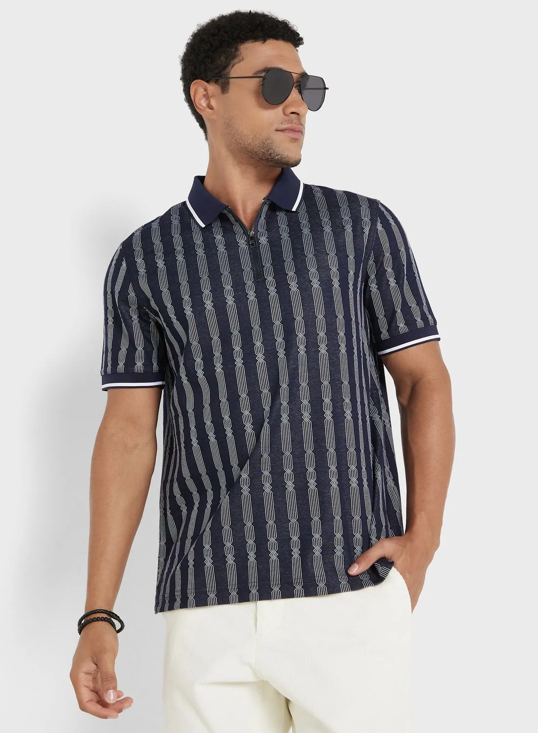 Ted Baker Striped Polo