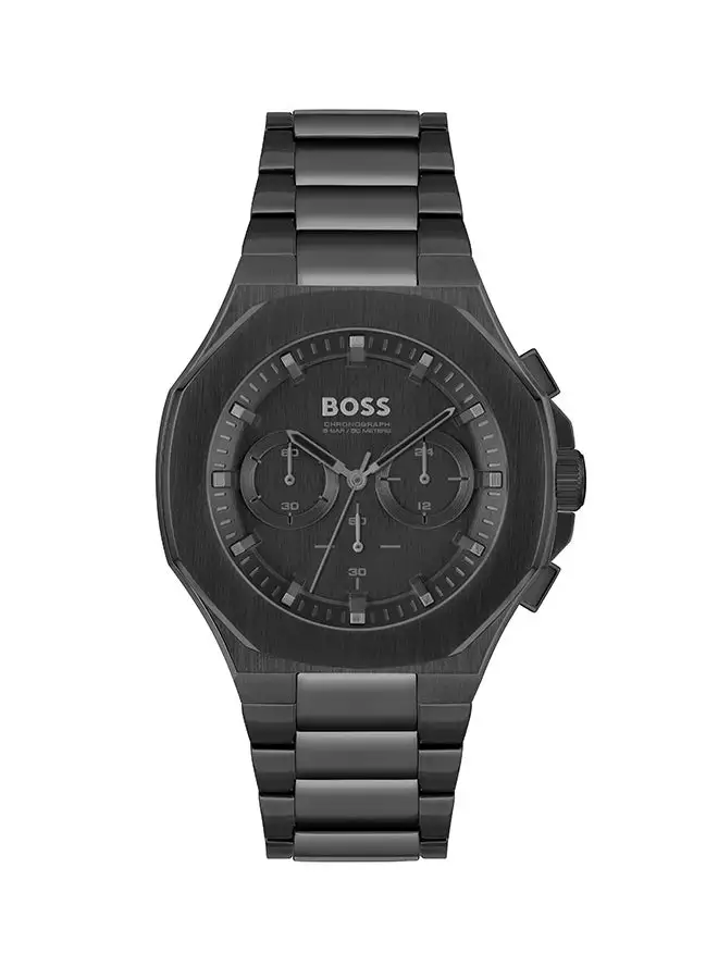 HUGO BOSS Men's Chronograph Tonneau Shape Stainless Steel Wrist Watch 1514088 - 45 Mm