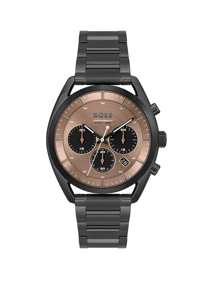 HUGO BOSS Men's Chronograph Round Shape Stainless Steel Wrist Watch 1514095 - 44 Mm