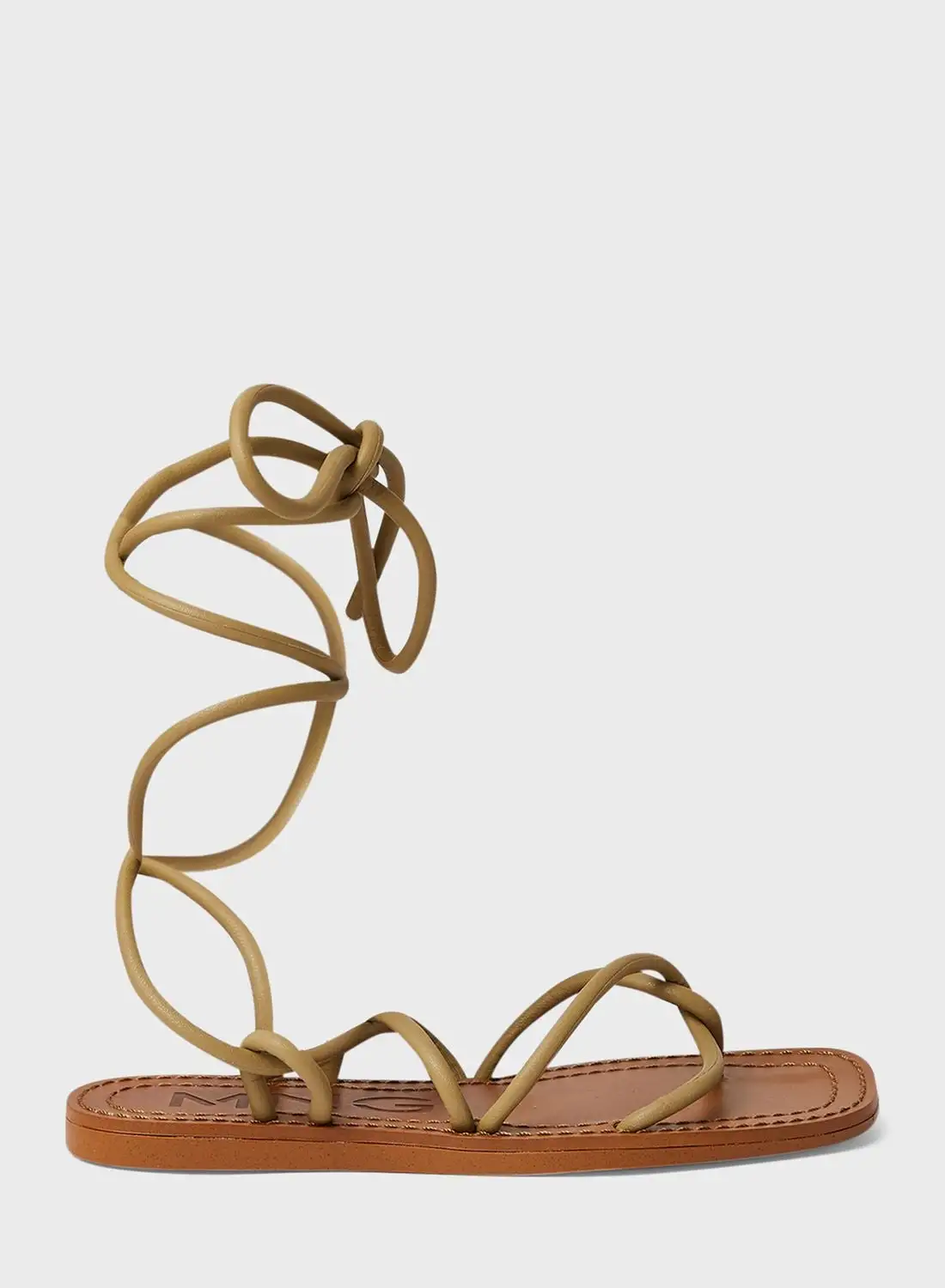 MANGO Faux Leather Strappy Sandals
