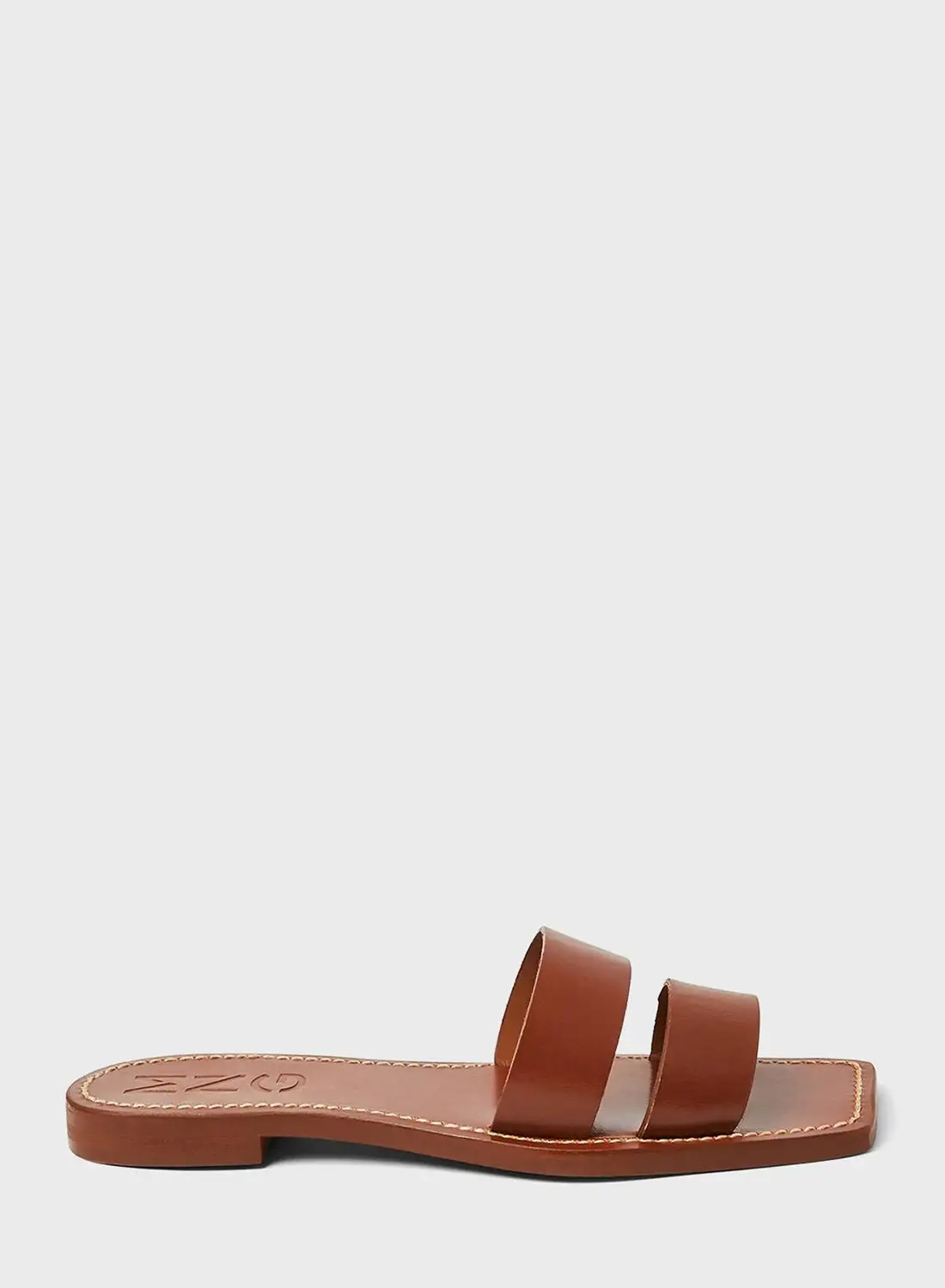 MANGO Leather Strappy Sandals