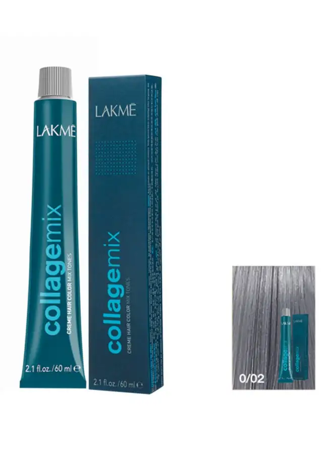 LAKME Collage Mix Cream Hair Colour 0/02 Silver 60ml