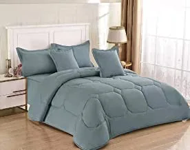HOURS Medium Filling Comforter 6 Piece Set King Size Hours-200 Multicolor