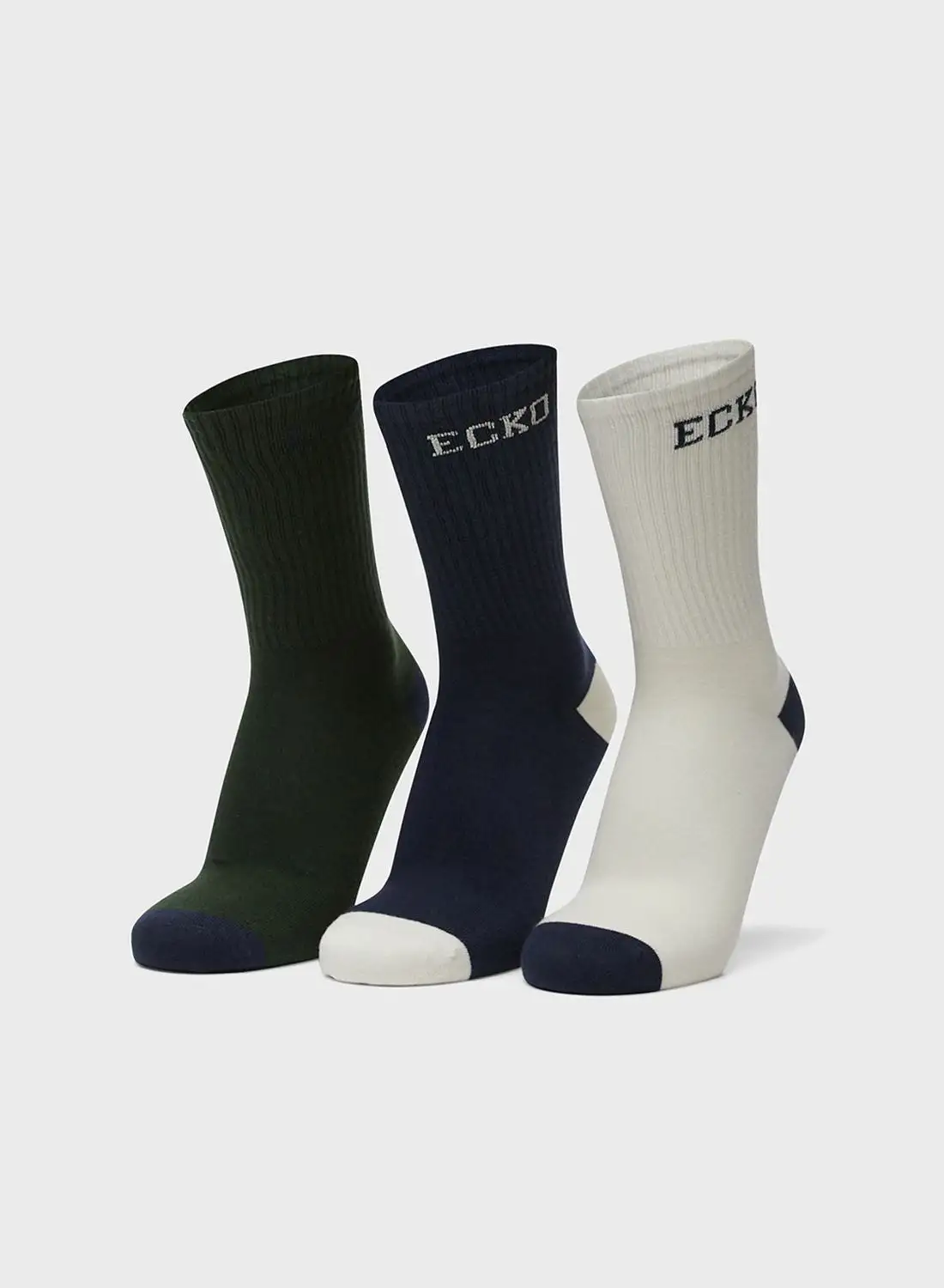 Ecko 3 Pack Logo Crew Socks