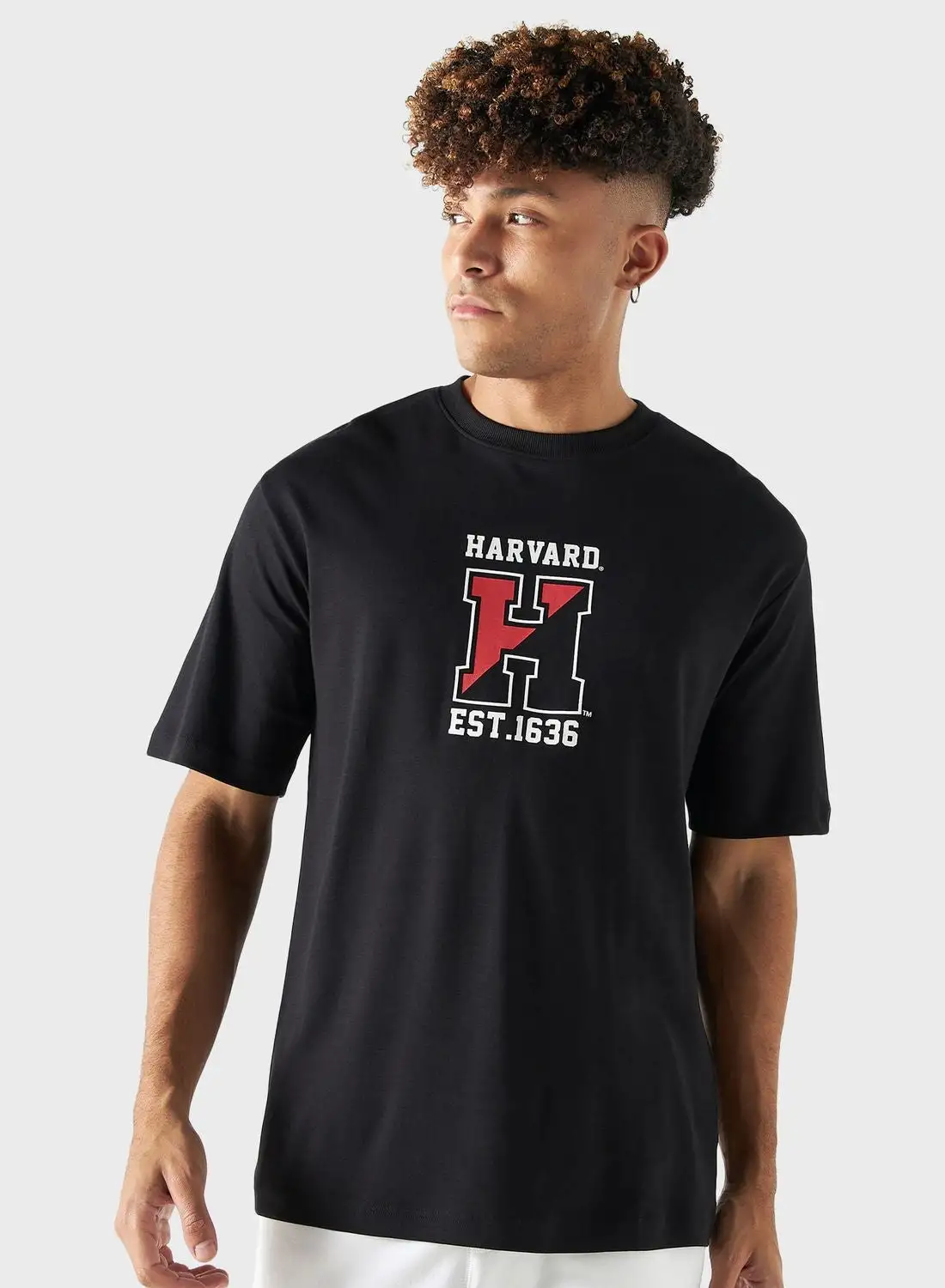 SP Characters Harvard Print Crew Neck T-Shirt