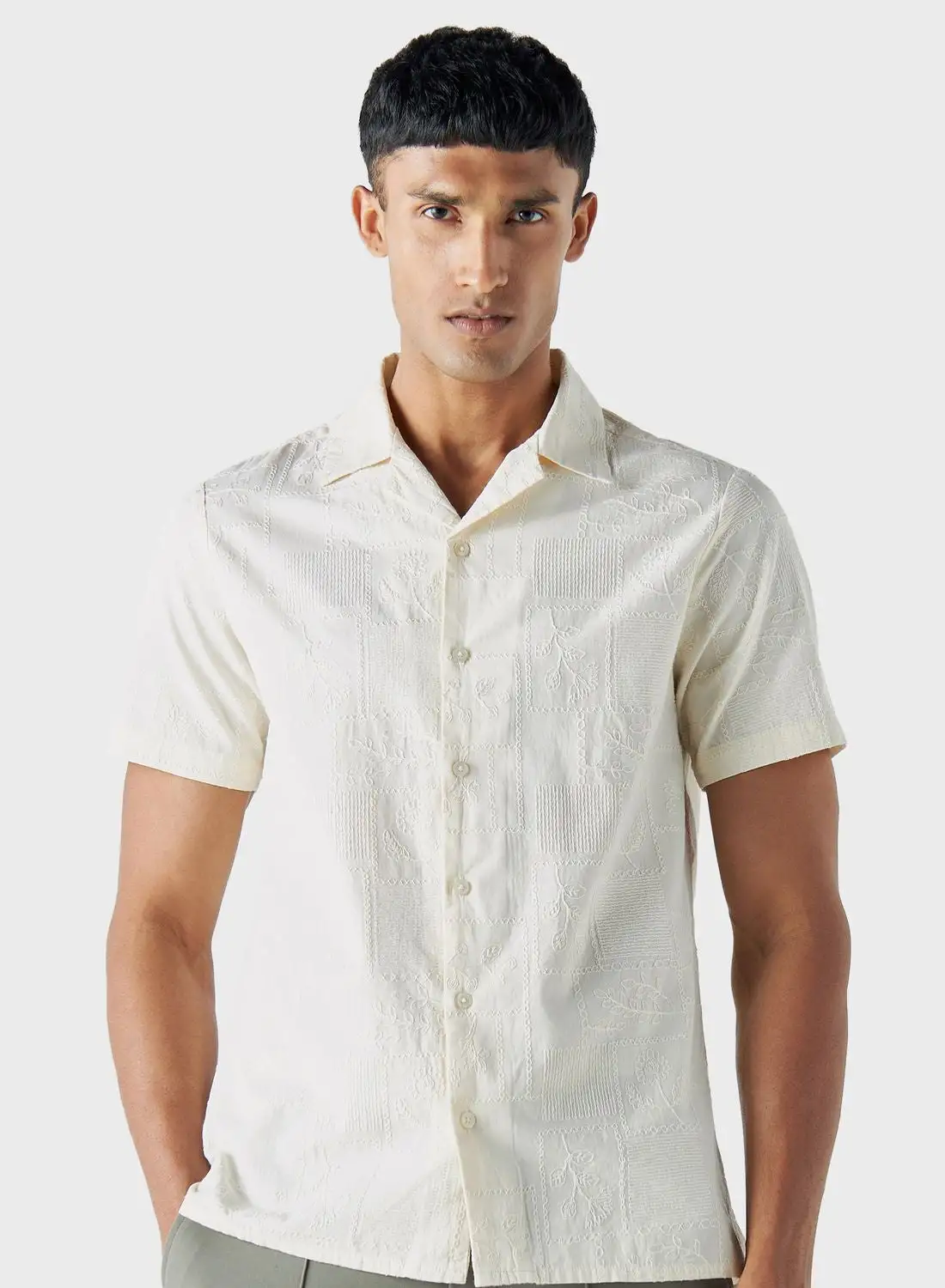 Iconic Embroidered Regular Fit Shirt