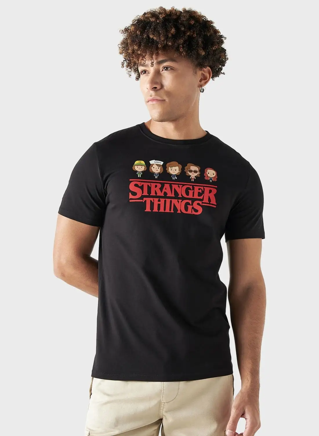 SP Characters Stranger Things Print Crew Neck T-Shirt