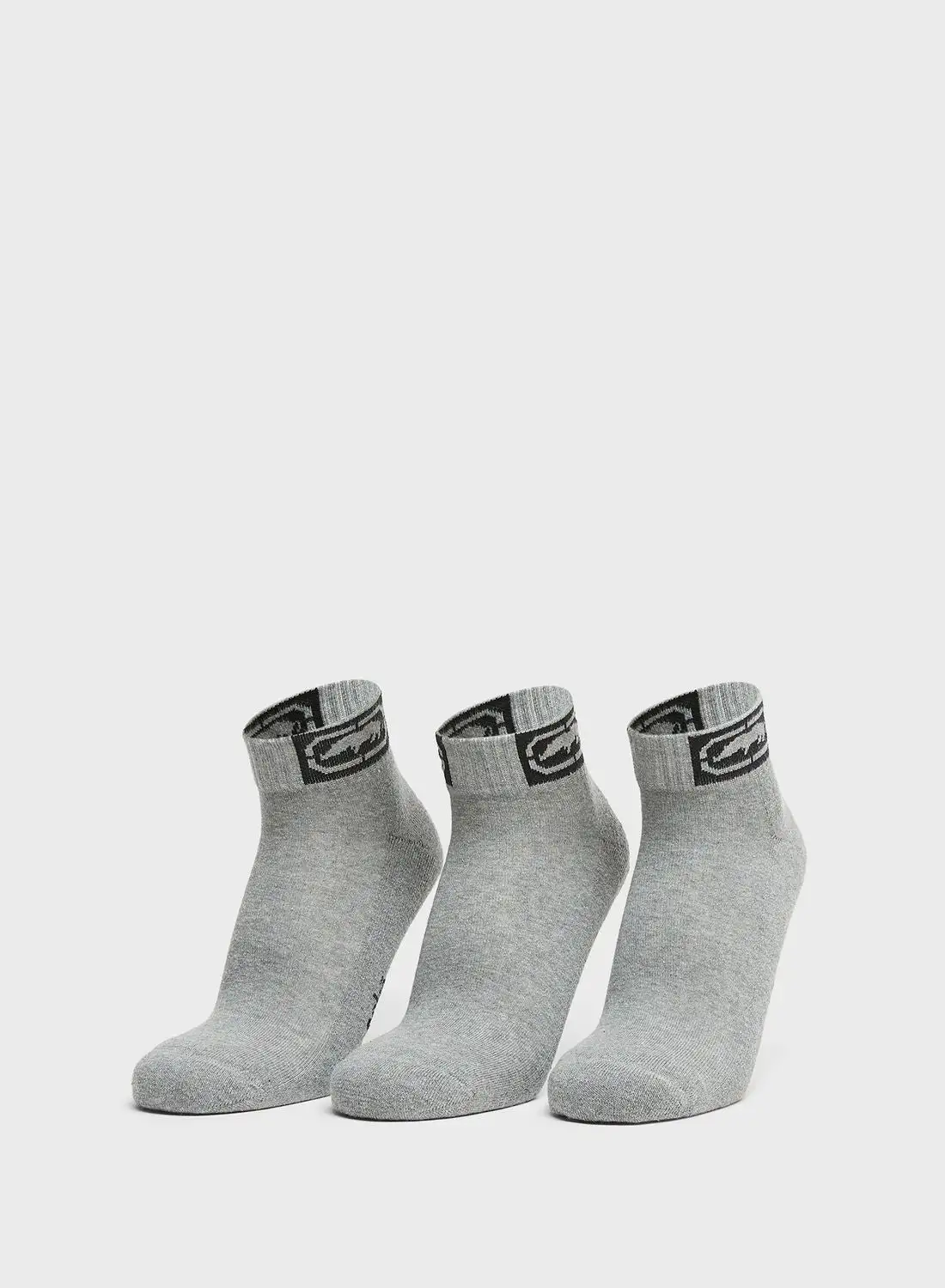 Ecko 3 Pack Textured Ankle Socks