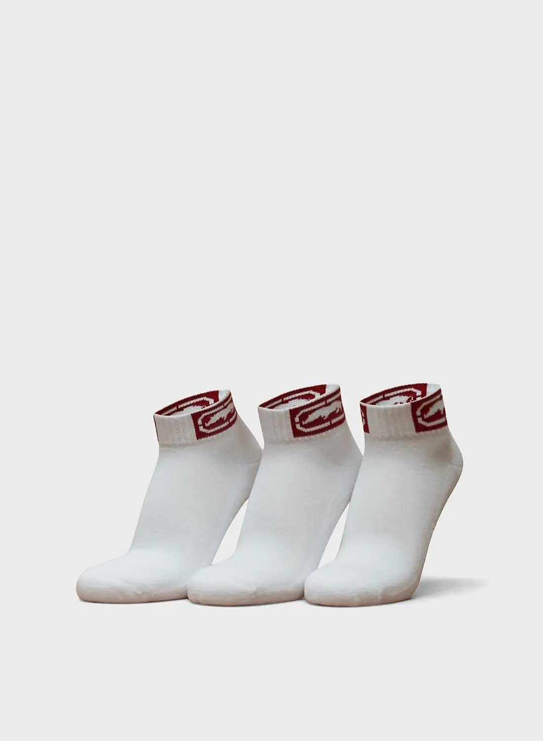 Ecko 3 Pack Logo Ankle Socks
