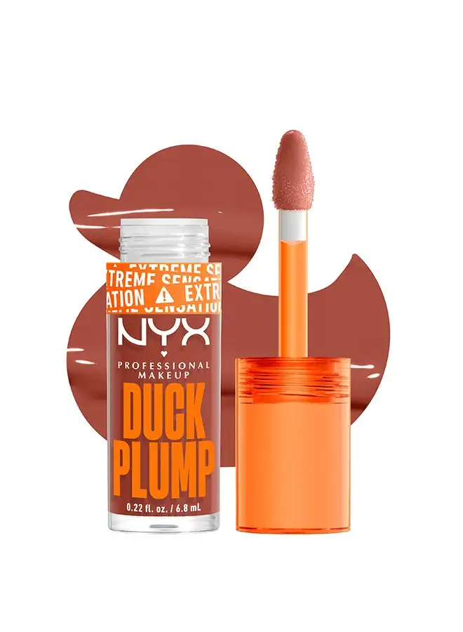 طلاء الشفاه NYX PROFESSIONAL MAKEUP Duck Plump Lip Plumping Lacquer - بني من التصفيق