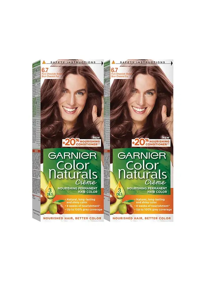 Garnier Color Naturals, 6.7 Pure Chocolate Brown, Permanent Hair Color