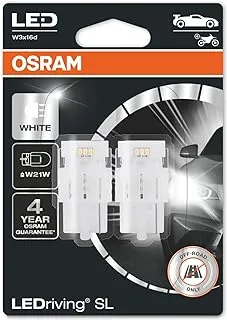 OsRAM Ledriving® Sl, ≜ W21W, White 6000K, Led Signal Lamps, Off-Road Only, Non Ece, Double Blister