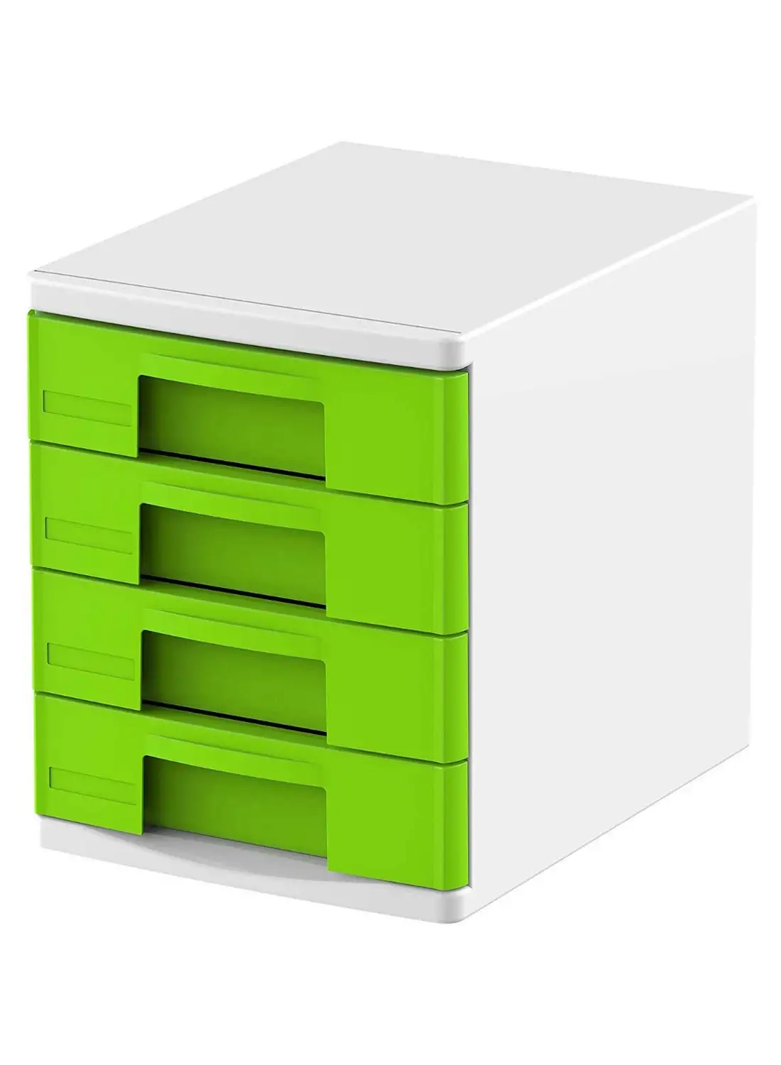 خزانة ملفات 4 طبقات من كوزموبلاست A4 أدراج أخضر ليموني / أبيض