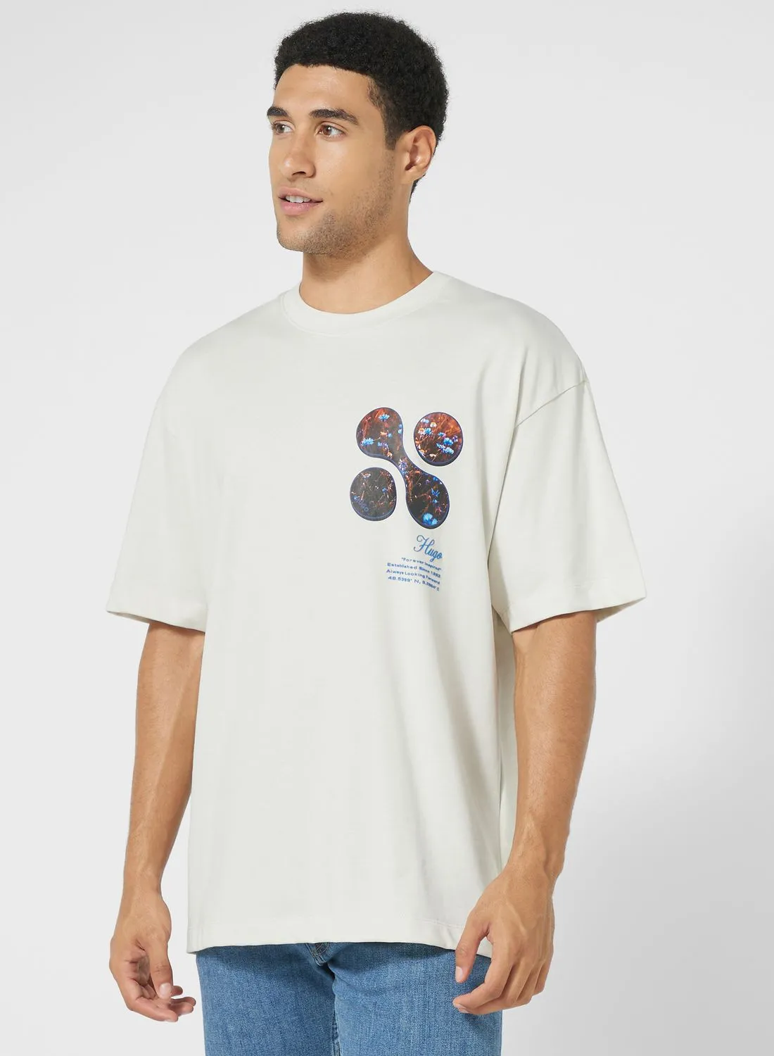 HUGO Graphic Crew Neck T-Shirt