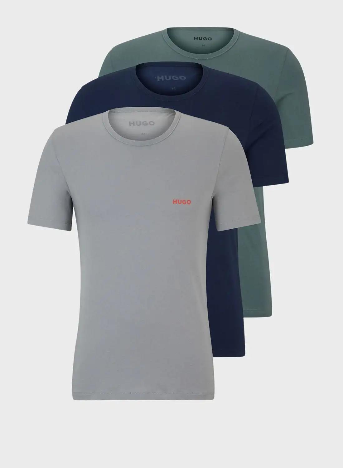 HUGO 3 Pack Crew Neck T-Shirt