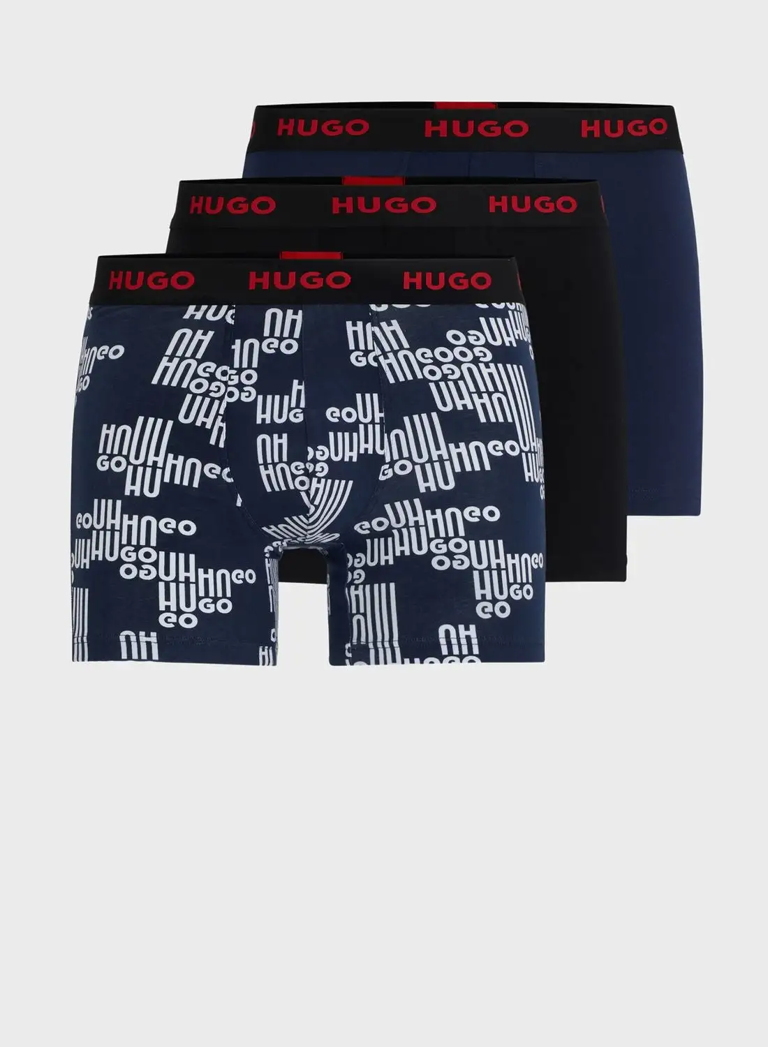HUGO 3 قطع من السراويل ذات الشعار