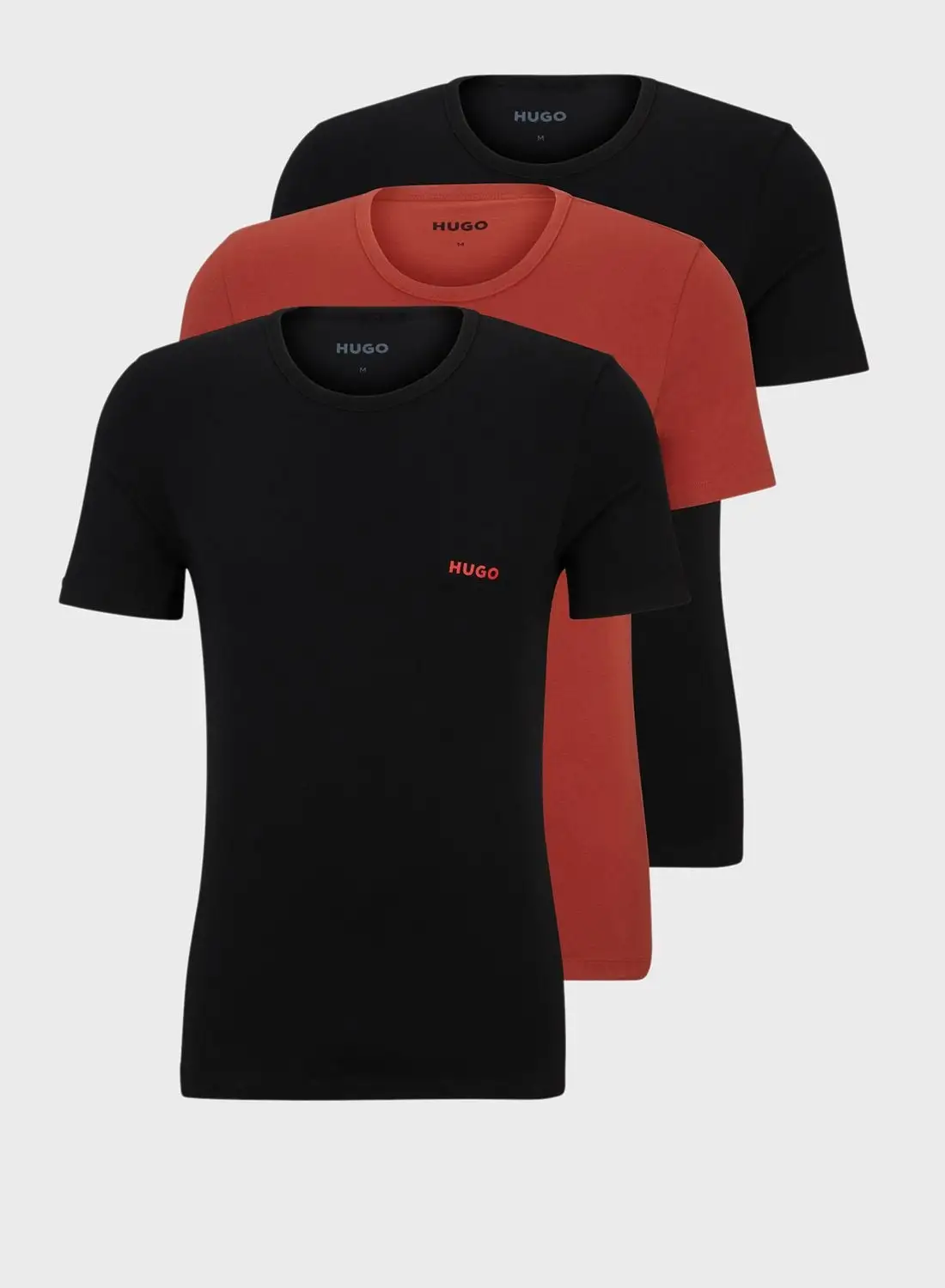 HUGO 3 Pack Crew Neck T-Shirt