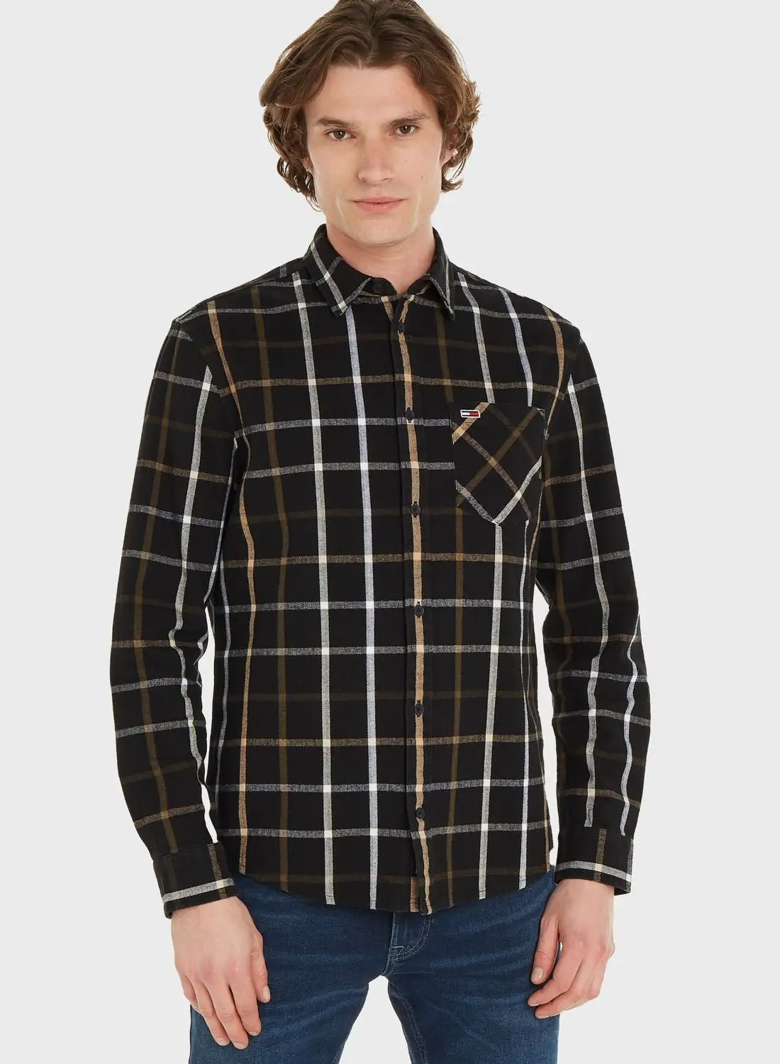 TOMMY JEANS Check Flannel Regular Fit Shirt