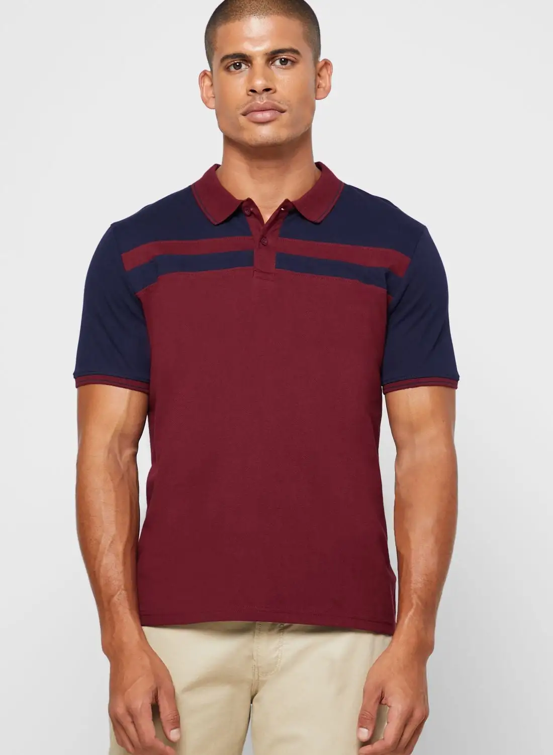 Seventy Five Colourblock Polo Shirt