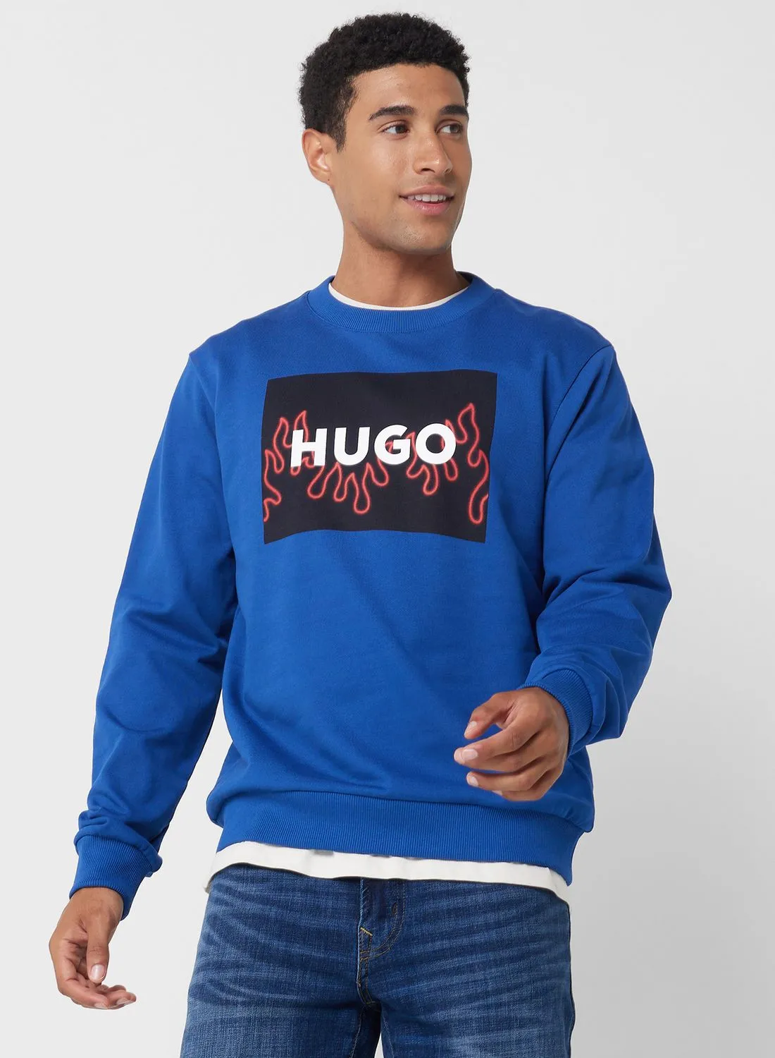 HUGO Logo Printed Sweatshirt
