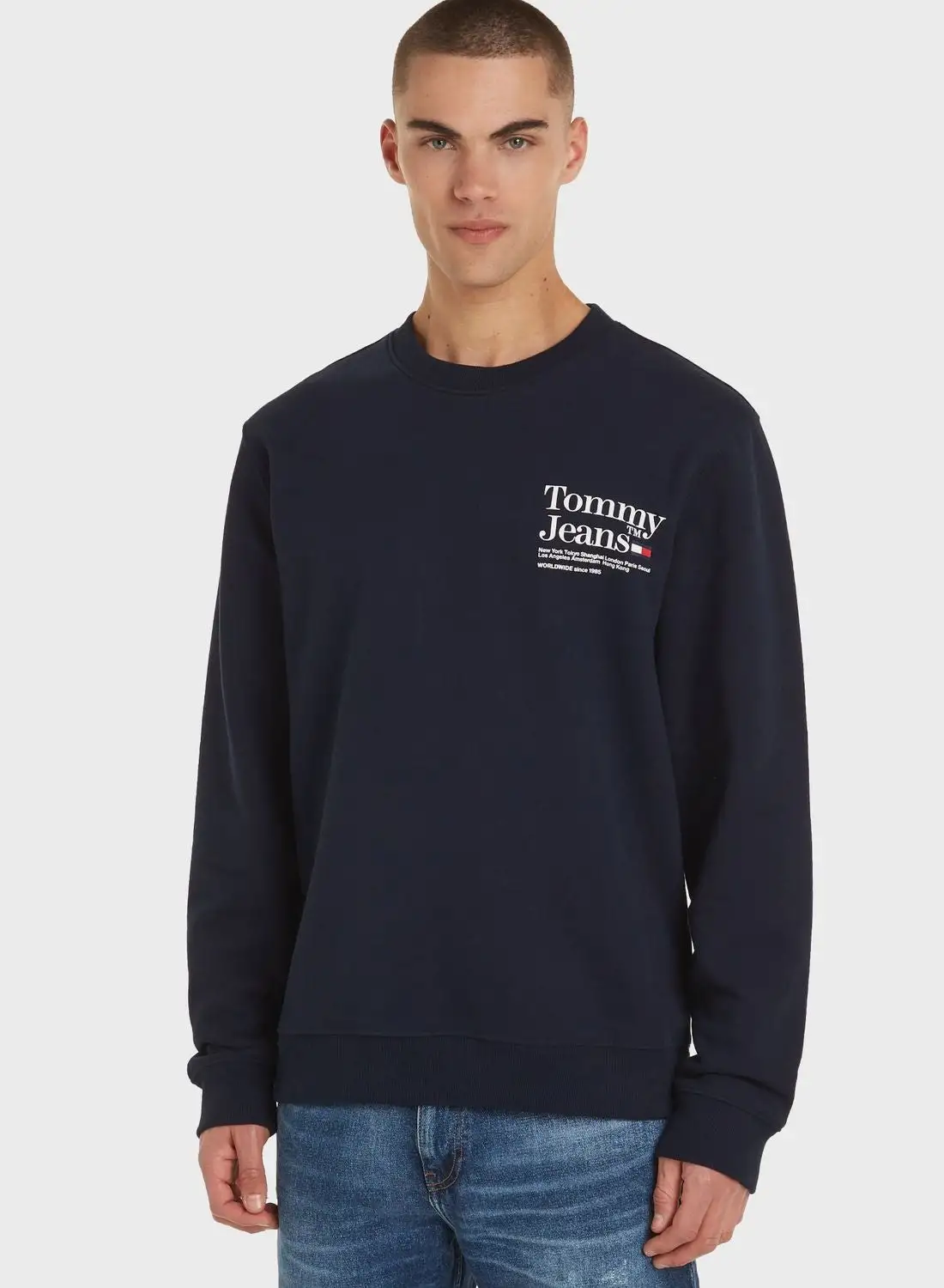 TOMMY JEANS Text Print Modern Sweatshirt