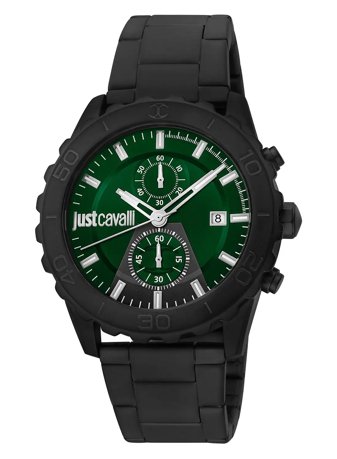 Justcavalli Men's Chronograph Round Shape Stainless Steel Wrist Watch JC1G242M0065 - 45 Mm