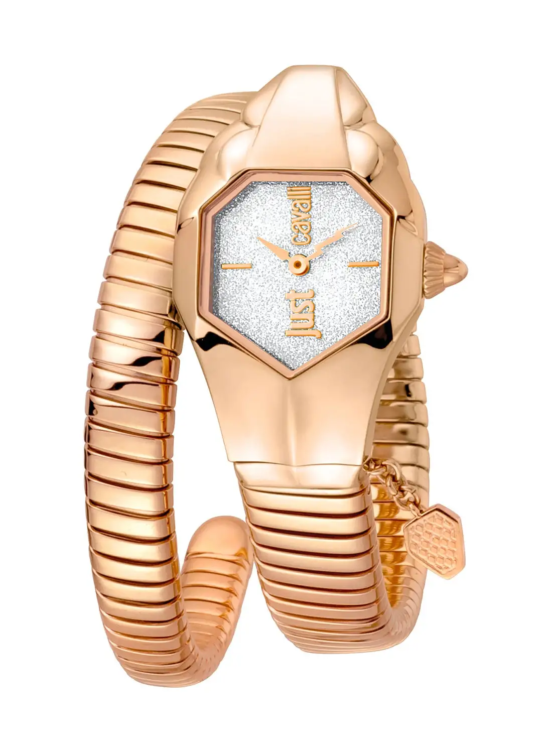 Justcavalli Men's Analog Hexagon Shape Stainless Steel Wrist Watch JC1L001M0155 - 22 Mm