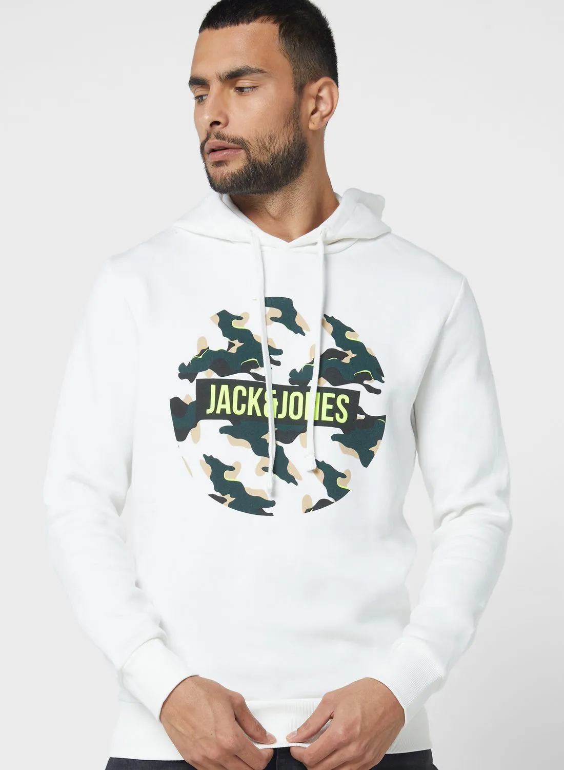JACK & JONES Logo Print Hoodie