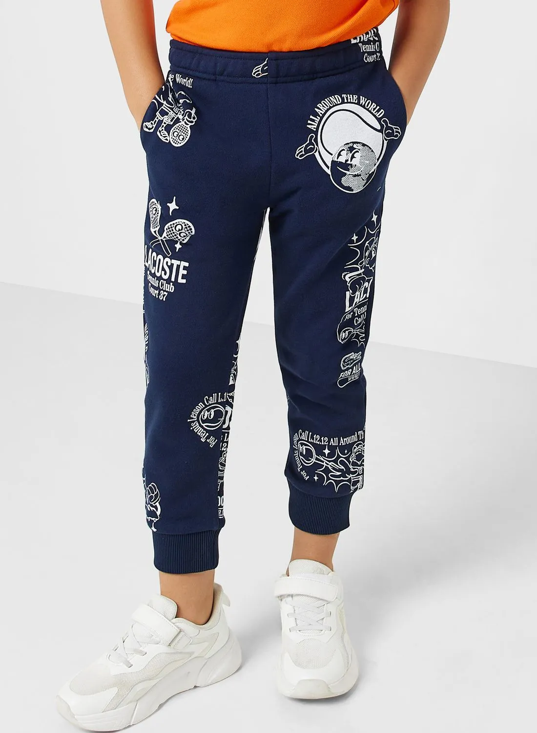 LACOSTE Kids Printed Sweatpants