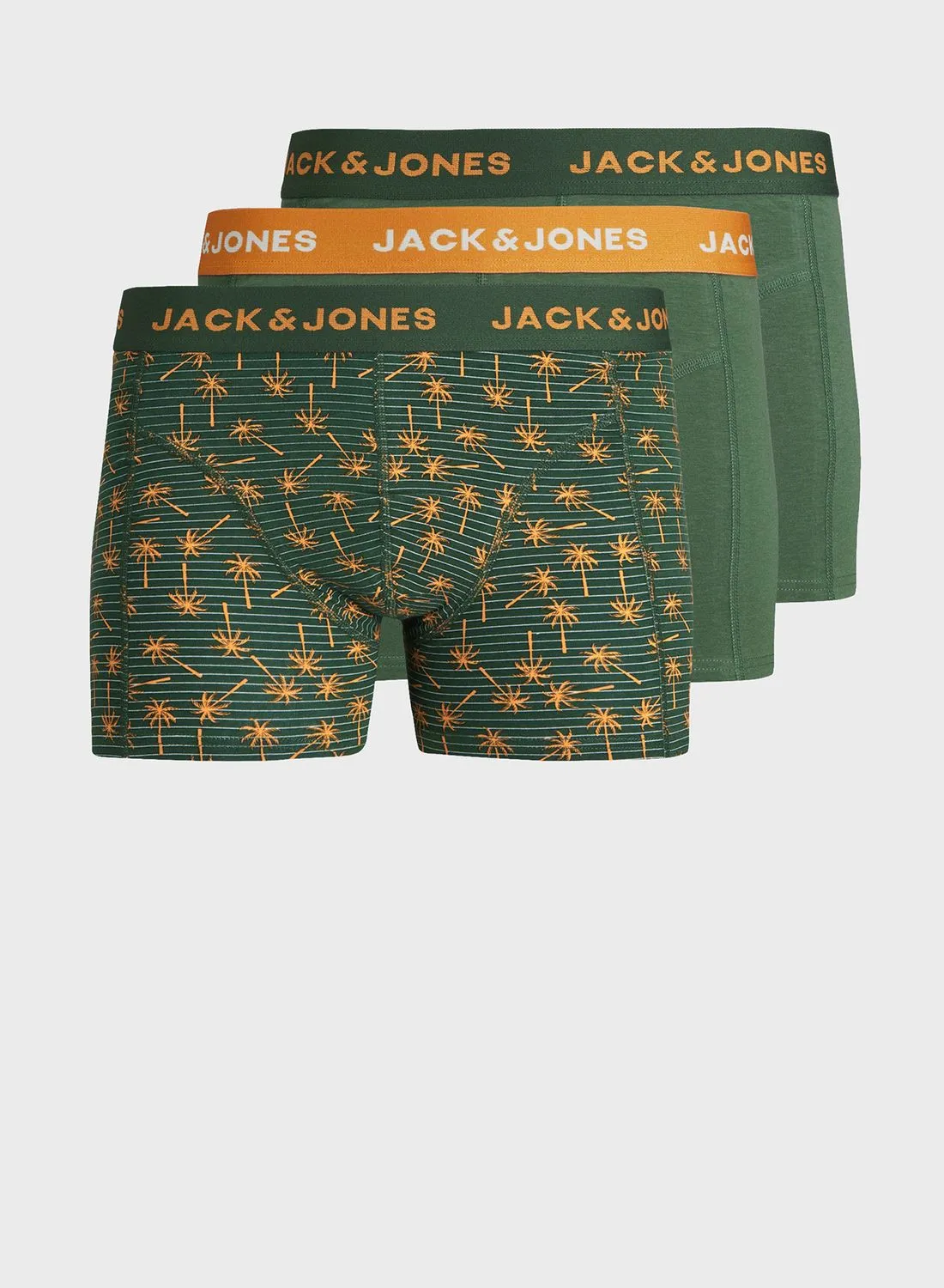 JACK & JONES 3 Pack Logo Band Trunks