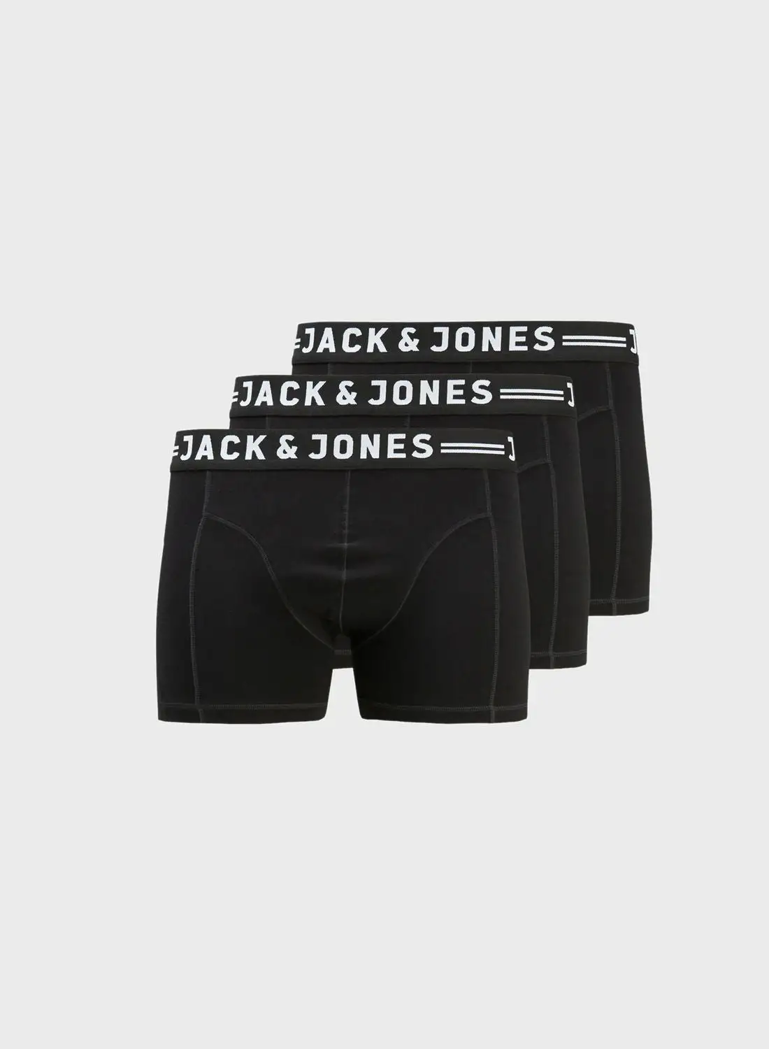 JACK & JONES 3 Pack Logo Band Trunks