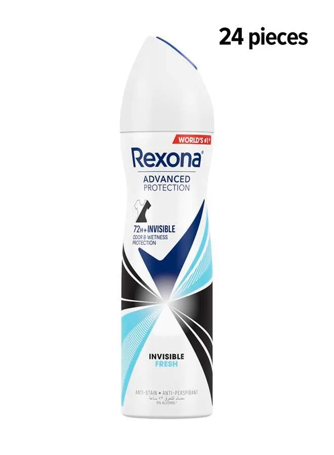 Rexona Apa Aer Invisible Fr Deodorant 24 Pieces 150ml