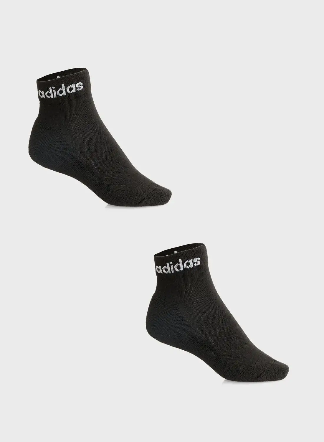 Adidas 3 Pack Linear Ankle Cushioned Socks