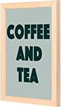 LOWHA coffee and tea Wall Art with Pan Wood framed Ready to hang for home, bed room, office living room Home decor hand made wooden color 23 x 33cm By LOWHA
