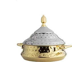 Al Saif Gada Hotpot Stainless Steel Size :4 Liter, Colour : Silver/Gold