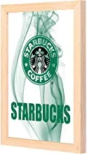 LOWHA green starbucks Wall Art with Pan Wood framed Ready to hang for home, bed room, office living room Home decor hand made wooden color 23 x 33cm By LOWHA