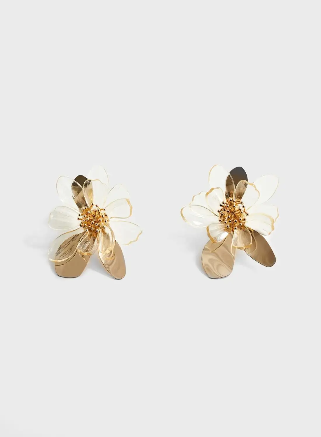 MANGO Fleur Stud Earrings