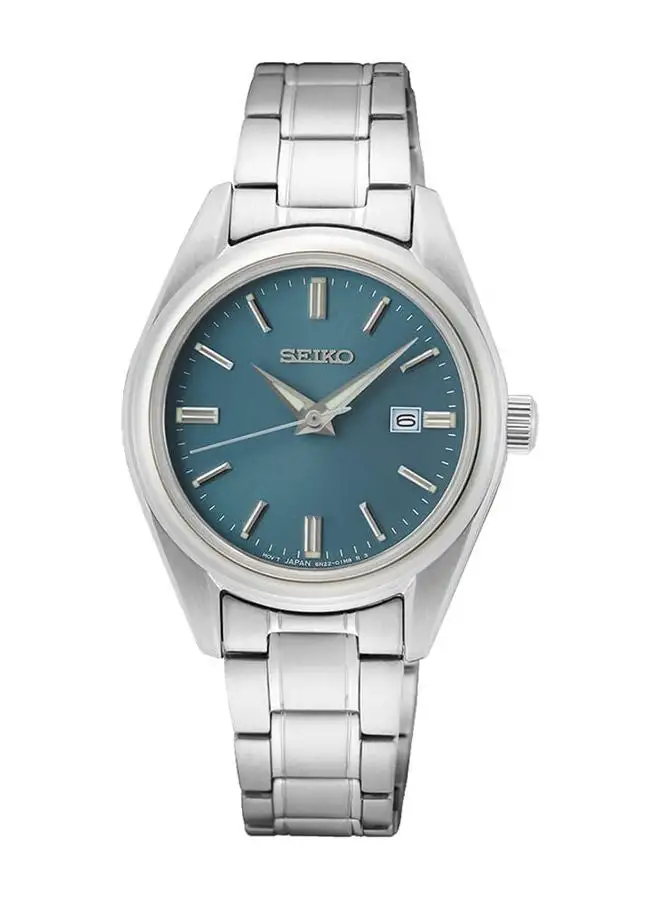 Seiko Women Analog Round Shape Stainless Steel Wrist Watch SUR531P - 29.8 Millimeter