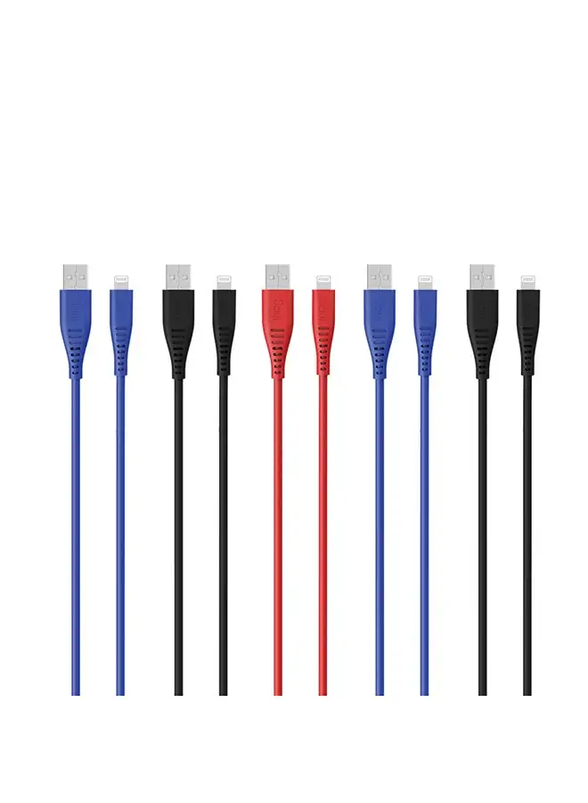 Goui 5  X USB To Lightning Cables Black