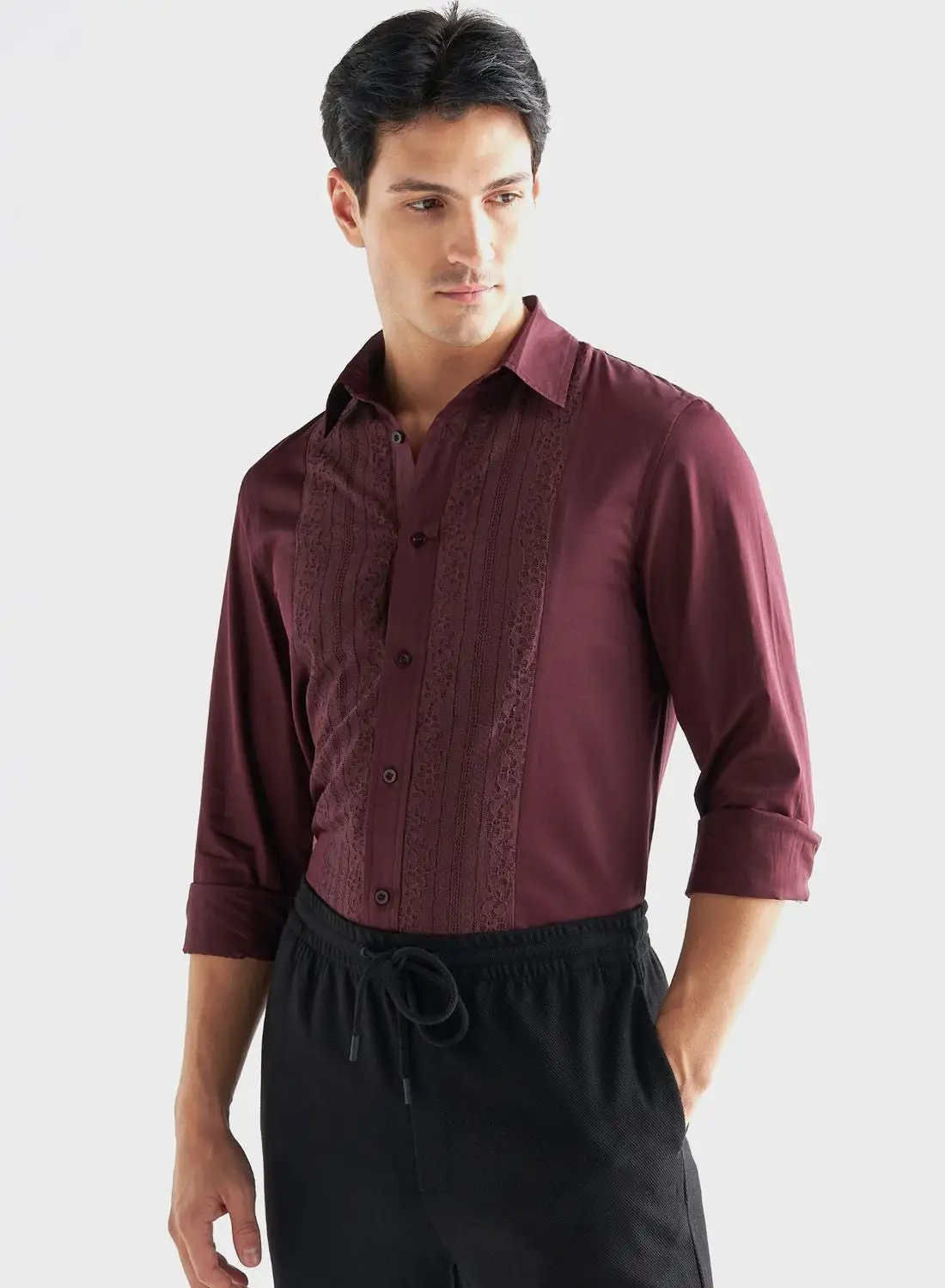 FAV Textured Regular Fit Shirt