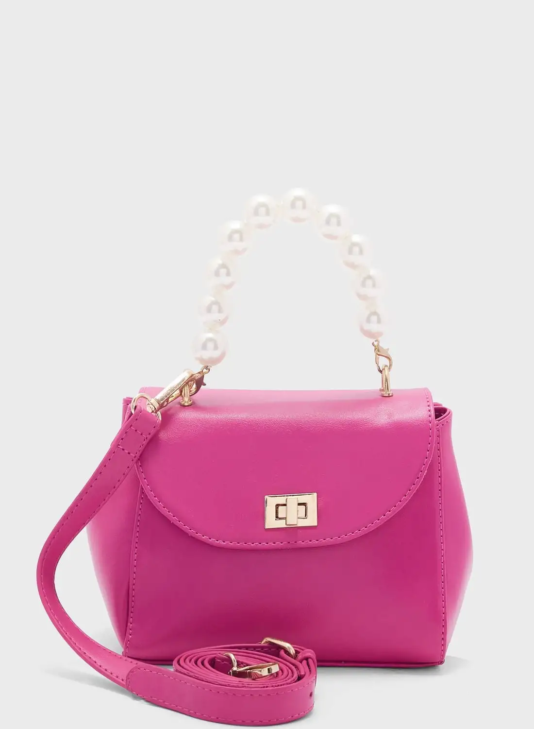 ELLA Satchel Bag With Pearl Handle
