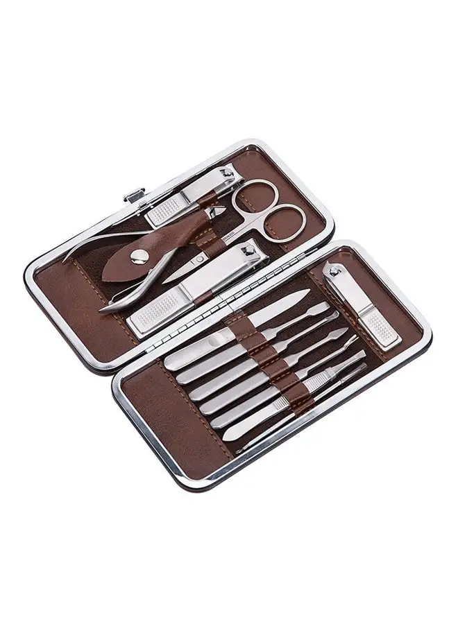 Generic 12-Piece Nail Clippers Manicure And Pedicure Set Silver