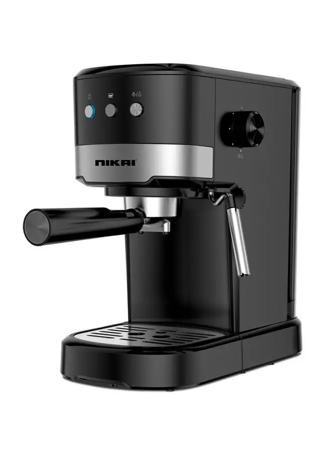 نيكاي ماكينة صنع قهوة الإسبريسو والكابتشينو بسعة 15 بار مع خزان مياه قابل للفصل سعة 1.2 لتر وقوة 1100 وات NEM2990A أسود