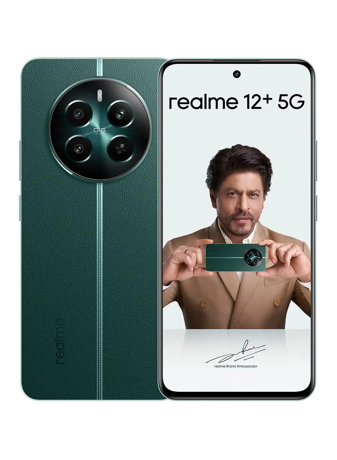هاتف realme 12+ 5G ثنائي الشريحة، بايونير باللون الأخضر، وذاكرة الوصول العشوائي (RAM) سعة 12 جيجابايت، وسعة 512 جيجابايت - إصدار الشرق الأوسط