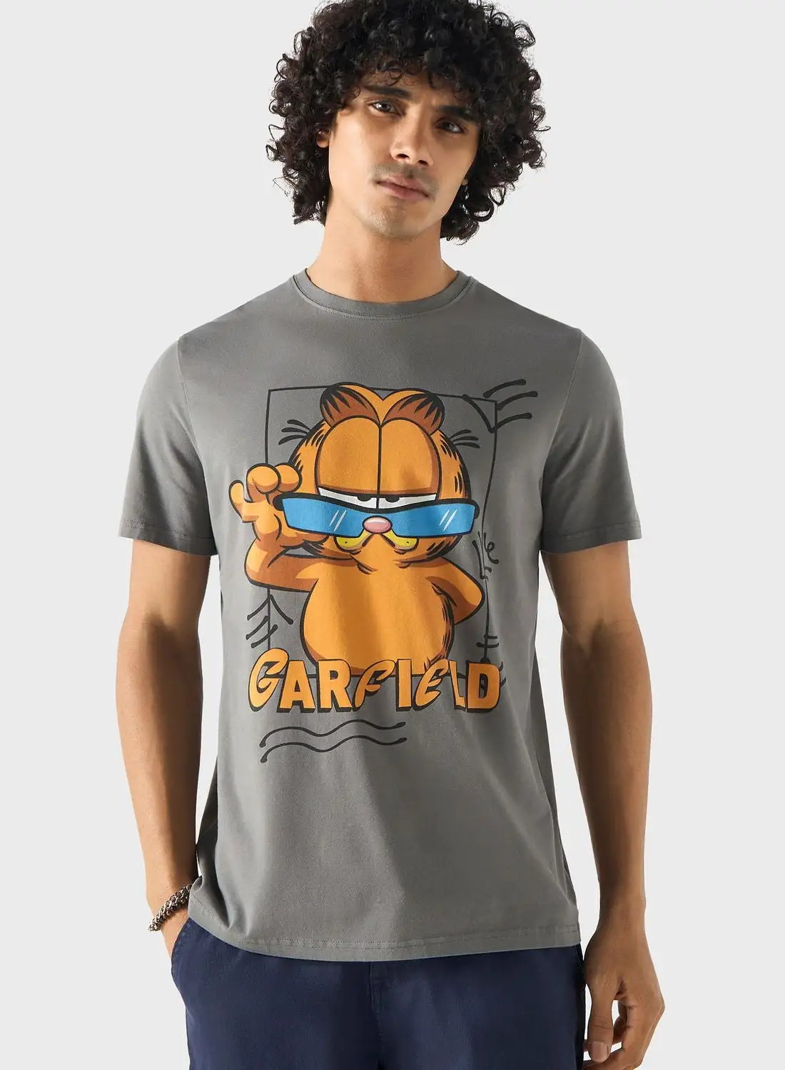 SP Characters Garfield Graphic Print T-Shirt